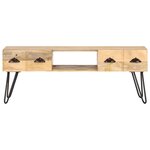 vidaXL Meuble TV 120x35x45 cm Bois solide de manguier