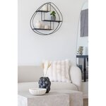 Étagère murale organique acier noir 60 x 12 x 60 cm