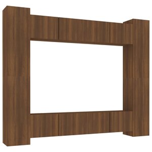 vidaXL Ensemble de meubles TV 8 Pièces Chêne marron Bois d'ingénierie