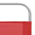 vidaXL Chaises de plage pliables lot de 2 Rouge Tissu