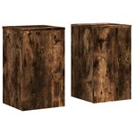 vidaXL Supports pour plantes 2 Pièces chêne fumé bois d'ingénierie