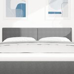 En-tête LED vidaXL Design sur le plan gris clair 72 cm en tissu en velours côtelé