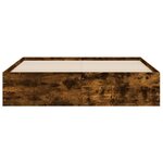 vidaXL Cadre de lit avec tiroirs sans matelas chêne fumé 140x190 cm