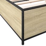vidaXL Cadre de lit chêne sonoma 150x200 cm bois d'ingénierie et métal