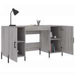 vidaXL Bureau sonoma gris 140x50x75 cm bois d'ingénierie
