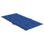 vidaXL Coussins de chaise de jardin à dossier bas lot de 2 bleu royal
