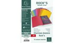 Paquet de 10 chemises ROCK''S 210 g 24x32cm Teintes Vives Assorties EXACOMPTA
