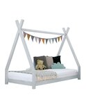 Lit tipi enfant NAKANA 90 x 160 gris clair