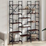 vidaXL Bibliothèque chêne marron 127 5x28 5x172 5 cm bois d'ingénierie