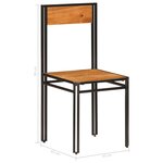 vidaXL Chaises à manger lot de 6 bois d'acacia massif
