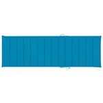 vidaXL Chaise longue double et coussins bleu Bois de pin imprégné