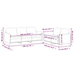 vidaXL Ensemble de canapés 2 Pièces avec coussins Crème Tissu
