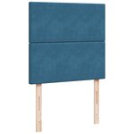 vidaXL Sommier à lattes de lit avec matelas bleu 80x200 cm velours