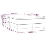 vidaXL Sommier à lattes de lit avec matelas Taupe 120x200 cm Tissu
