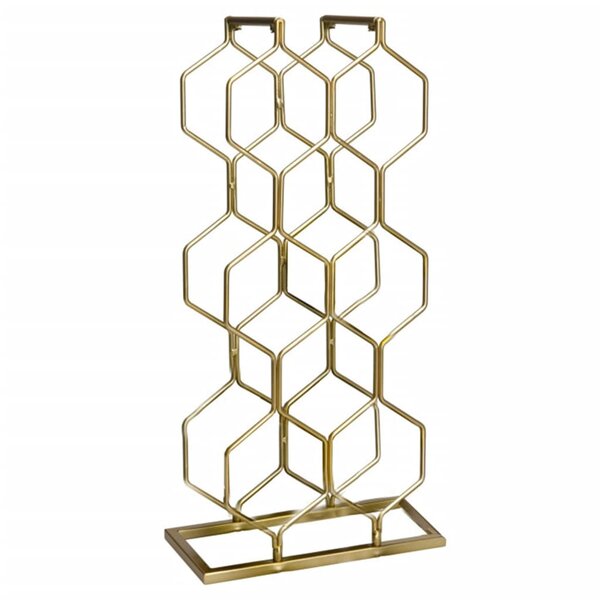 Home&Styling Casier à vin pour 8 bouteilles métal doré