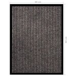 vidaXL Paillasson rayé Beige 60x80 cm