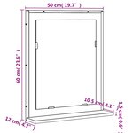 vidaXL Miroir de salle de bain et étagère chêne marron bois ingénierie