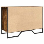 vidaXL Armoire à chaussures chêne fumé 90x38x61 5 cm bois d'ingénierie