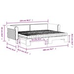 vidaXL Lit de jour avec gigogne et matelas gris clair 80x200cm velours