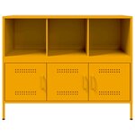 vidaXL Buffet jaune moutarde 100 5x39x79 cm acier laminé à froid