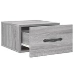 vidaXL Tables de chevet murales 2 Pièces sonoma gris 35x35x20 cm