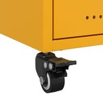 vidaXL Table de chevet jaune moutarde 36x39x43 5 cm acier