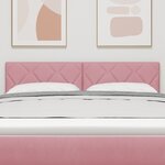 vidaXL Tête de lit design en blocs de diamant rose 144 cm Velours
