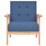 vidaXL Ensemble de canapé 2 Pièces Tissu bleu