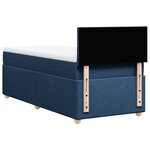 vidaXL Sommier à lattes de lit avec matelas Bleu 90x200 cm Tissu