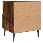 vidaXL Tables de chevet 2Pièces chêne fumé 40x35x47 5cm bois d’ingénierie