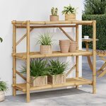 vidaXL Étagère à 3 niveaux 100x40x90 cm bambou