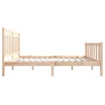 vidaXL Cadre de lit 135x190 cm Double Bois massif
