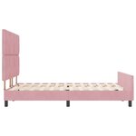 Cadre de lit vidaXL Rose 140x190 cm Velours