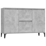 vidaXL Buffet gris béton 104x35x70 cm bois d'ingénierie