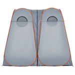 vidaXL Tente d'intimité gris et orange escamotable imperméable