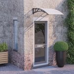 vidaXL Auvent de porte Noir et transparent 100x80 cm Polycarbonate