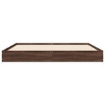 vidaXL Cadre de lit sans matelas chêne marron 160x200 cm