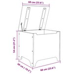 vidaXL Boîte de rangement avec couvercle RANA bois massif de pin