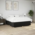 vidaXL Cadre de lit sans matelas noir 200x200 cm tissu