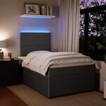 vidaXL Sommier à lattes de lit et matelas Gris foncé 120x200cm Velours