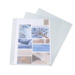 Sachet De 100 Pochetttes Perforées Polypropylène Grainé 5/100e - A5 - Cristal - X 10 - Exacompta