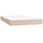 vidaXL Sommier à lattes de lit avec matelas LED Cappuccino 120x200 cm