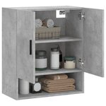 vidaXL Armoire murale gris béton 60x31x70 cm bois d'ingénierie