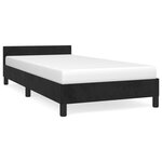 vidaXL Cadre de lit avec tête de lit Noir 90x190 cm Velours