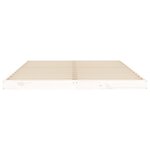 vidaXL Cadre de lit blanc 140x190 cm bois de pin massif