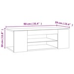 vidaXL Meuble TV avec lumières LED chêne sonoma 90x39x30 cm