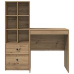 vidaXL Bureau avec rangement Chêne artisan Bois d'ingénierie