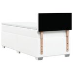 vidaXL Sommier à lattes de lit avec matelas Blanc 80x200 cm Similicuir