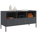 vidaXL Meuble TV anthracite 100 5x39x50 5 cm acier laminé à froid