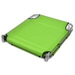 vidaXL Chaise longue avec coussin de tête acier enduit de poudre vert